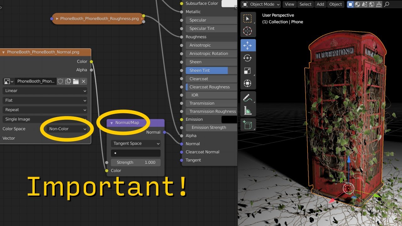 Blender 3.x: Correctly Using AO, Albedo, Normal, Metallic, Roughness Maps (2 minute tutorial)