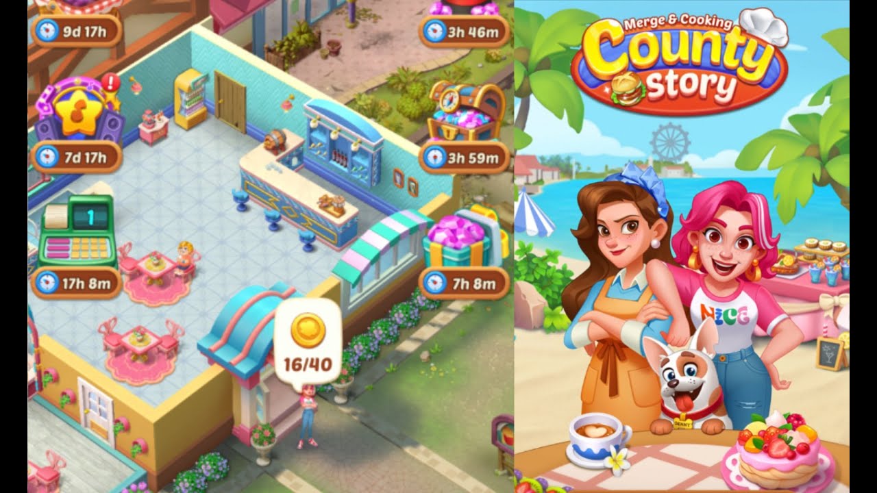 County Story: Merge & Cooking | Level 10  Day 6 Part 6 🧁☕️