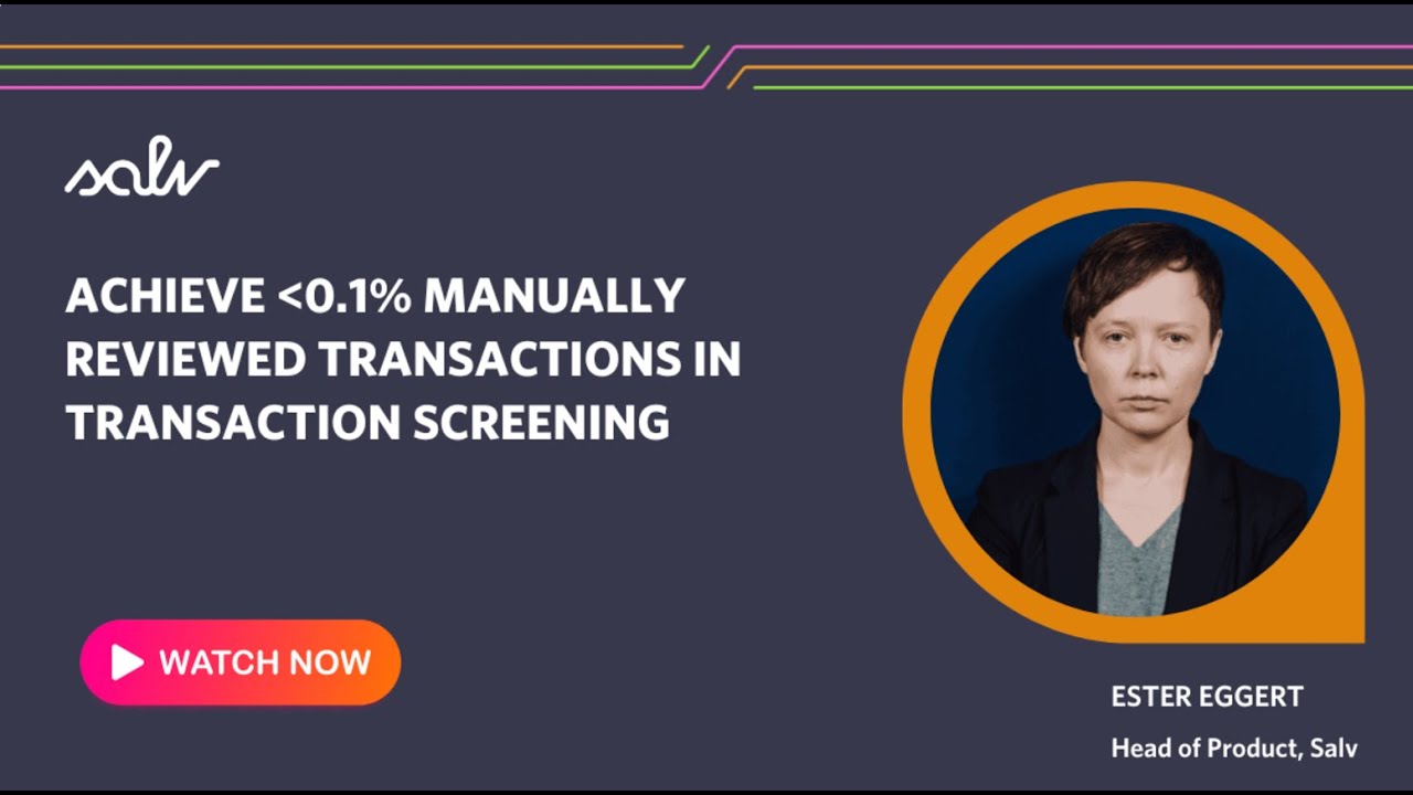 Reduce sanctions screening alerts to under 0.1%
