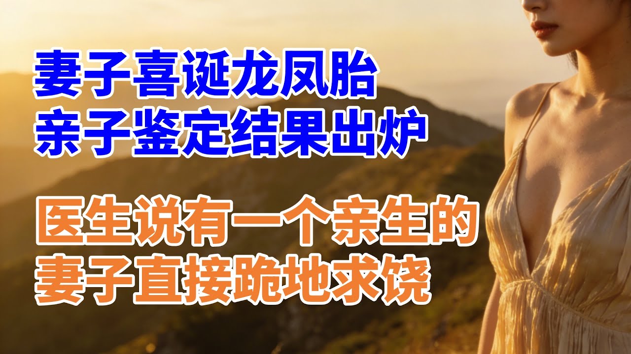 妻子喜诞龙凤胎，亲子鉴定结果出炉，医生说有一个亲生的，妻子直接跪地求饶
