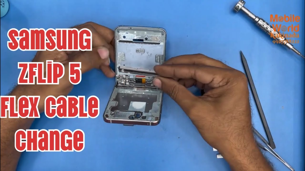 Samsung Z Flip 5 Blank Screen Flex Cable Replacement at Mobileworld Kakinada