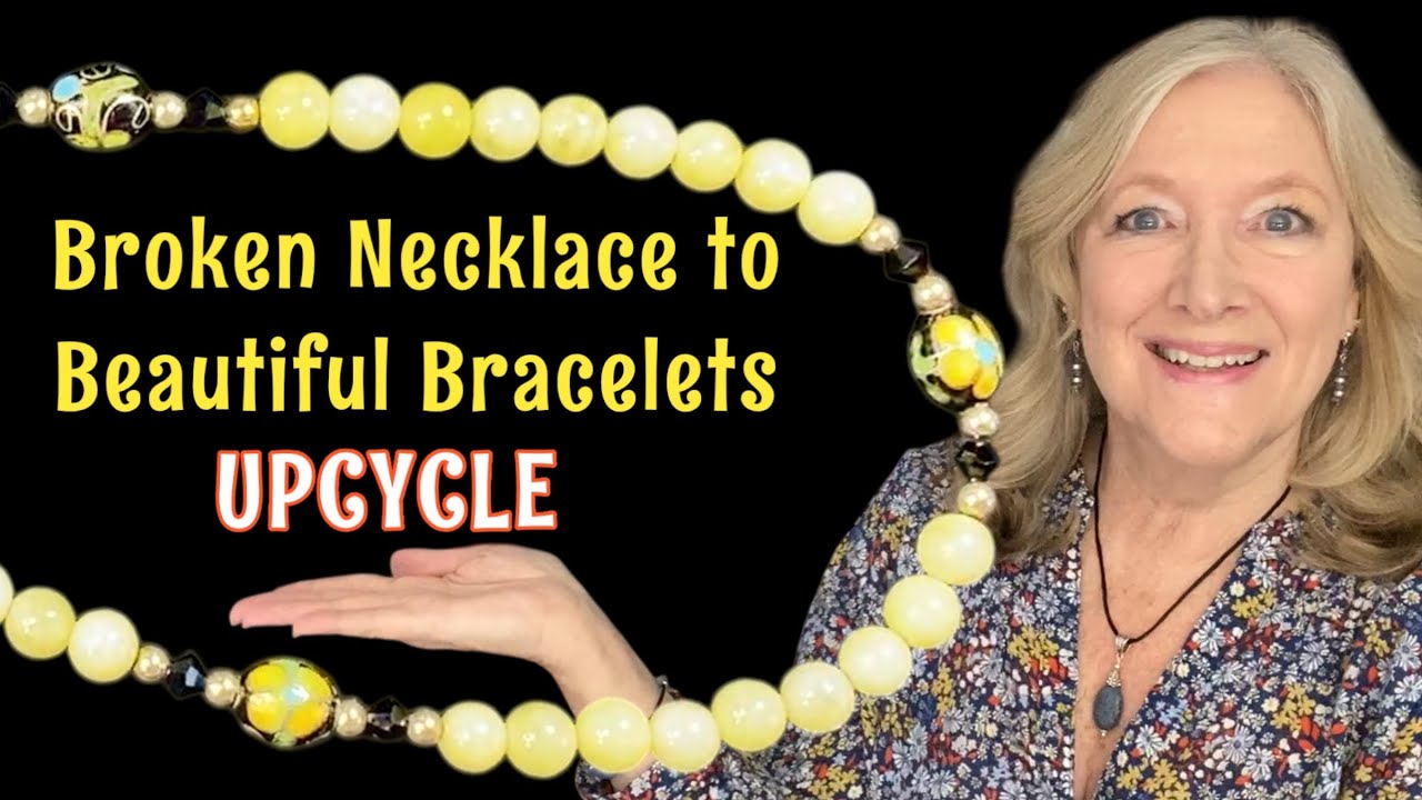 Make UPCYCLED Vintage Jewelry NECKLACE to BRACELETS ❤️ Beginner Jewellery Making DIY