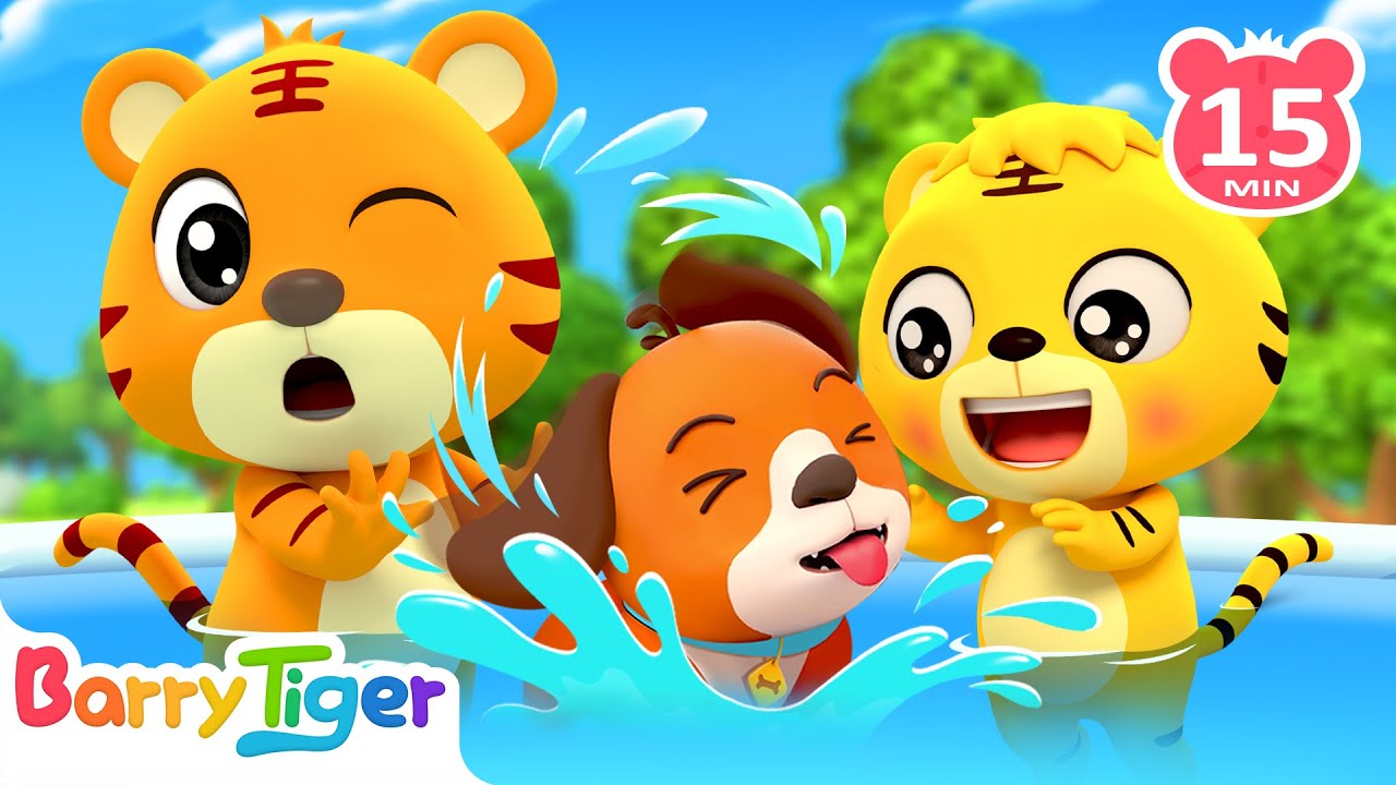 Swimming Song with BarryTiger | Let's Exercise | Fun Animal Songs & Nursery Rhymes