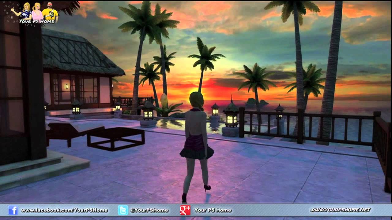 PlayStation Home Personal Space Tour - Island Bungalow Apartment