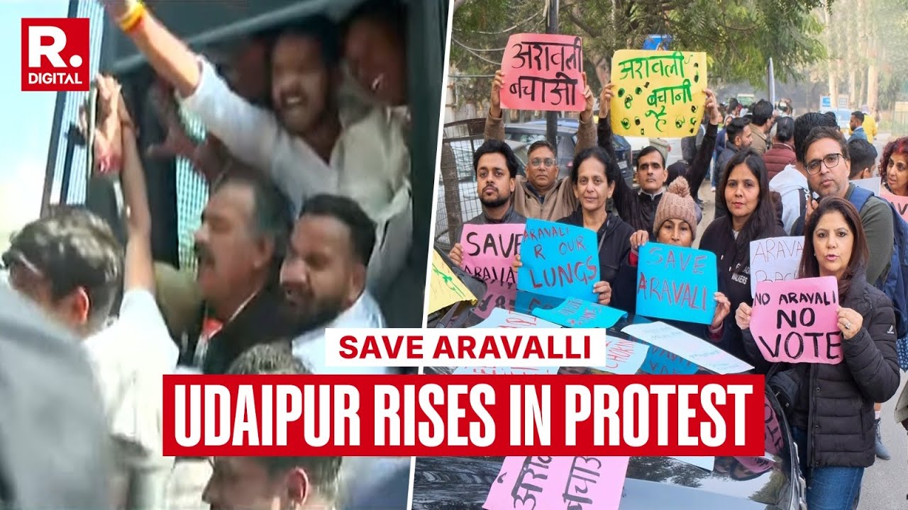 BREAKING: Demonstrators Protest Against Government's Defence On Aravalli Case | Udaipur