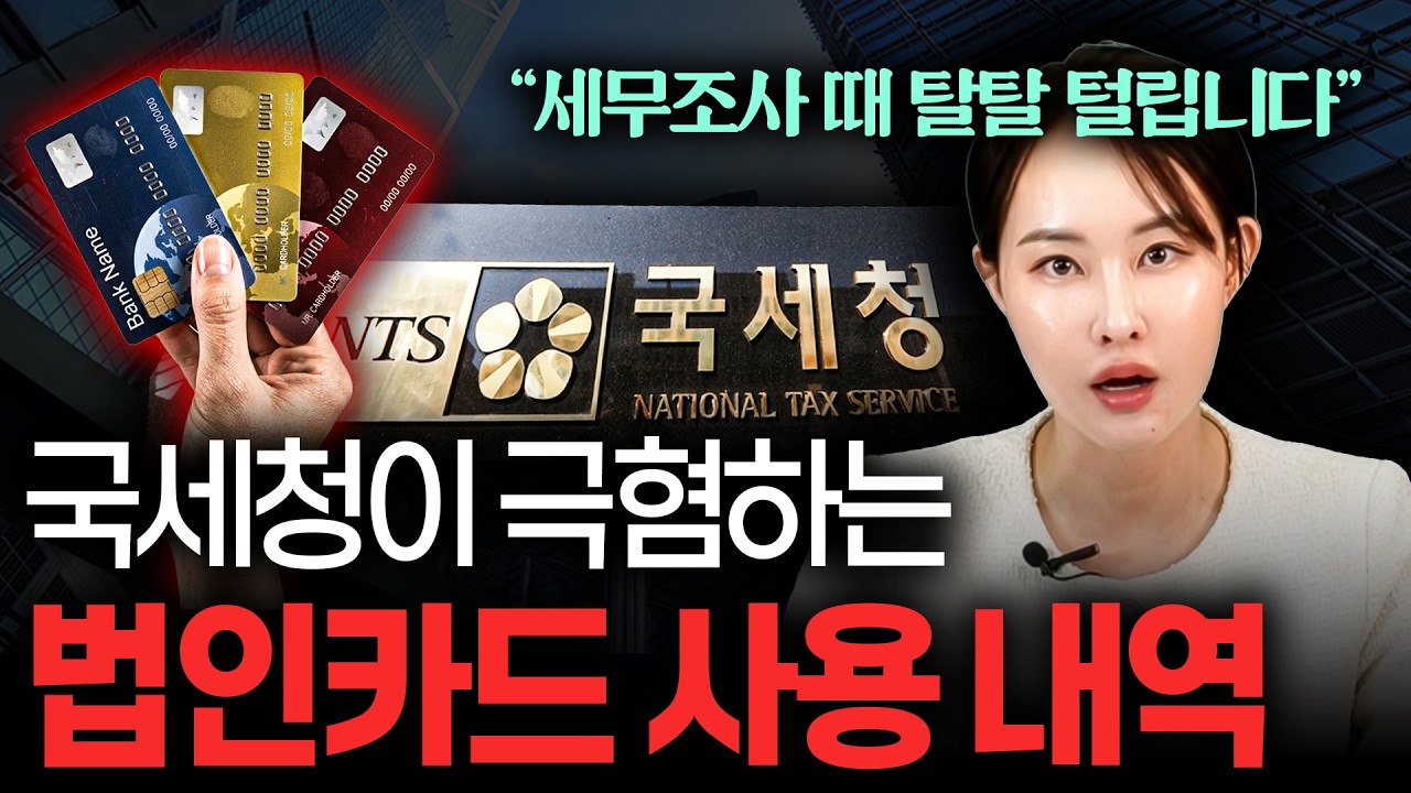 법인카드, 국세청이 반드시 보는 항목들 총정리 | #법인카드 #법인설립 #국세청
