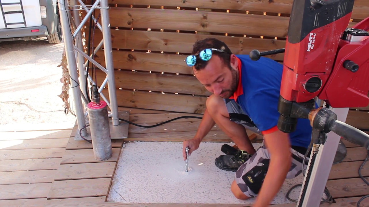 #TEST CAROTTEUSE HILTI DD150 + FIXATIONS ET COLONNE .