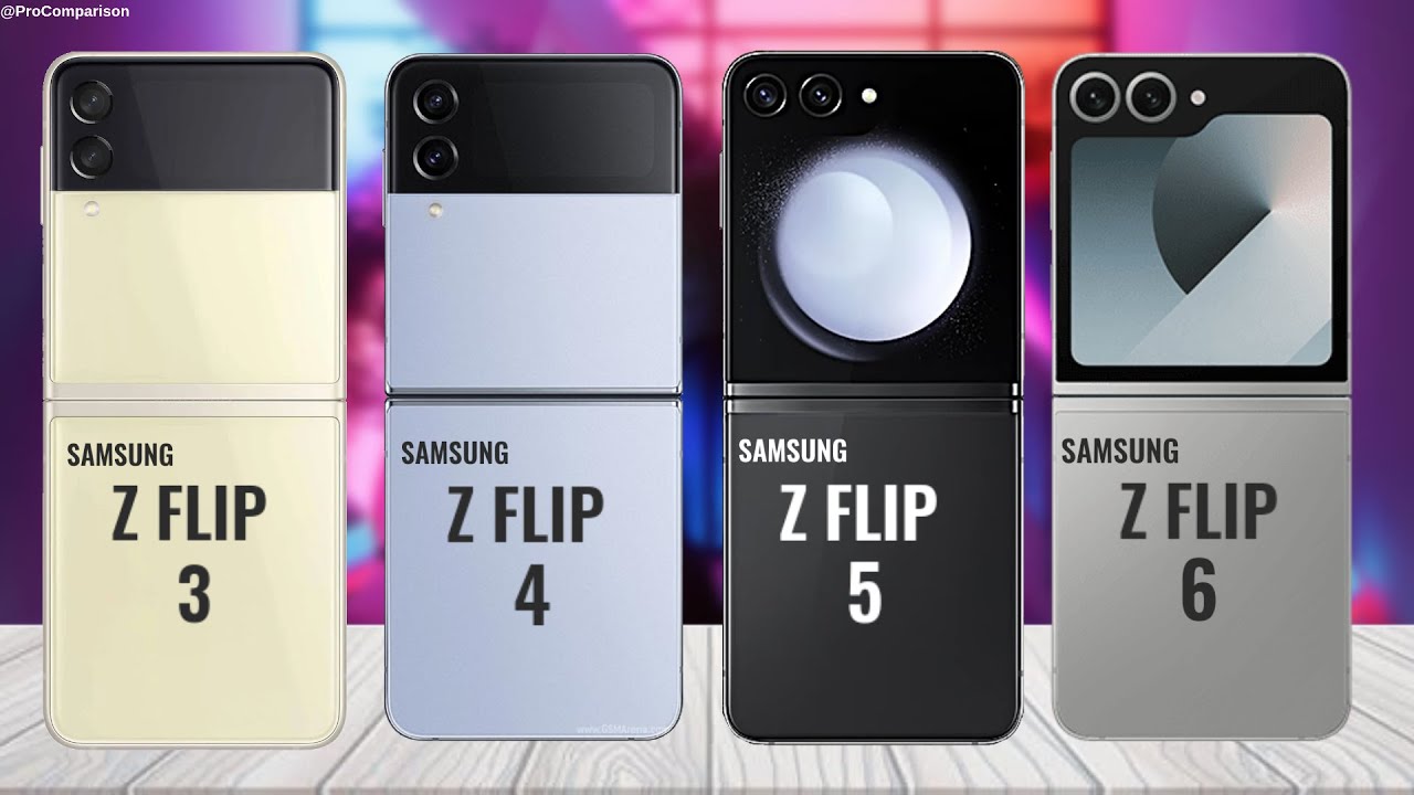 Galaxy Z Flip 3 vs Galaxy Z Flip 4 vs Galaxy Z Flip 5 vs Galaxy Z Flip 6 || Comparison