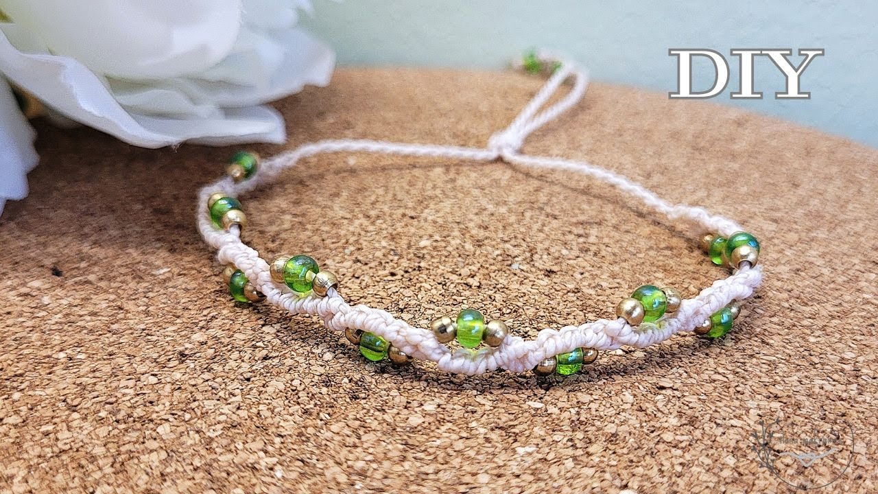 Makramee käepael pärlitega/Easy and Fast Macrame Bracelet Tutorial for Beginners