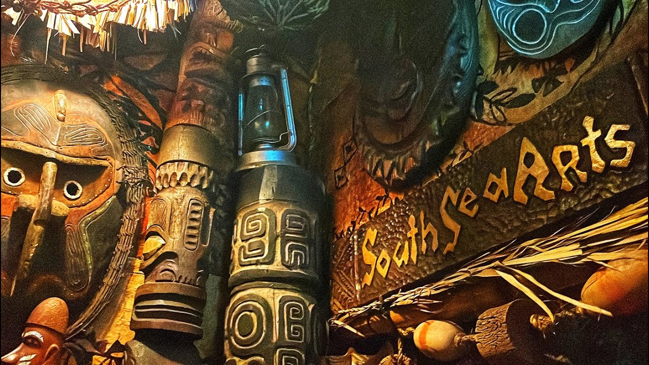 Gecko's Home TIKI BAR and ART STUDIO TOUR! South Sea Arts Tiki in Waikiki 2024!