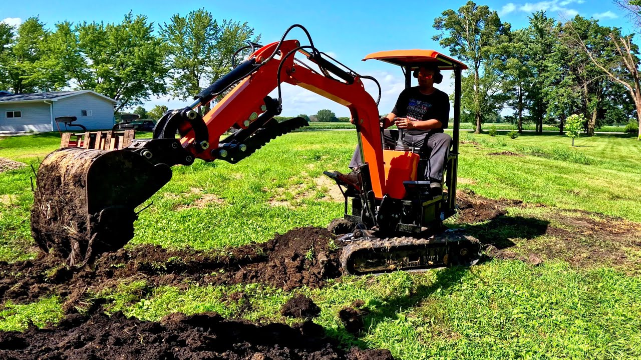 Chinese Mini Excavator Trench Project Part 1