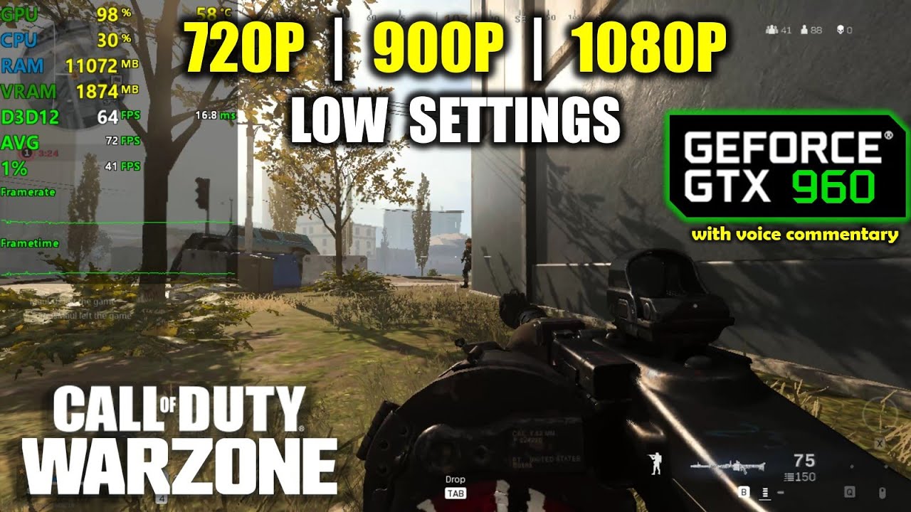 GTX 960 | Call of Duty Warzone - Battle Royale - 1080p, 900p, 720p