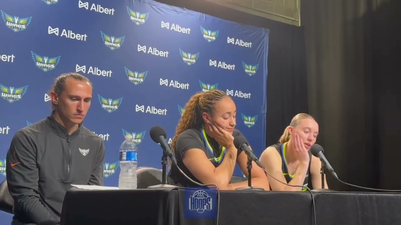 Paige Bueckers, Haley Jones & Chris Koclanes Postgame Interview After Dallas Wings Loss vs Valkyries