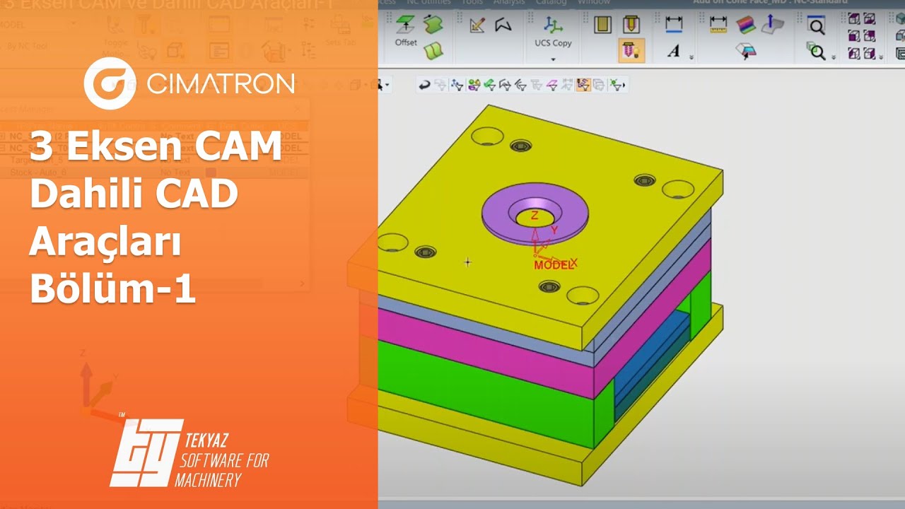 Cimatron 3 Eksen CAM ve Dahili CAD Araçları Bölüm-1