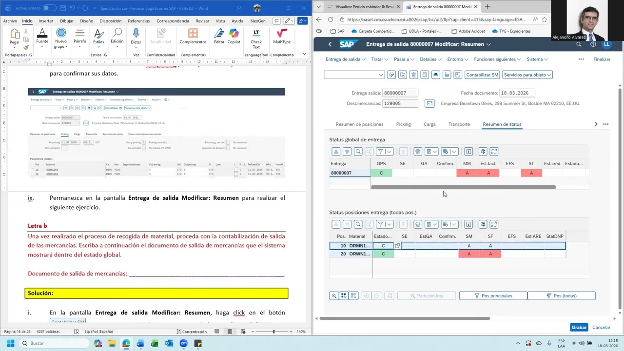 Parte 03 - Ejercicio 04 - Utilización de SAP Versión 4.2 - Procesos Logísticos