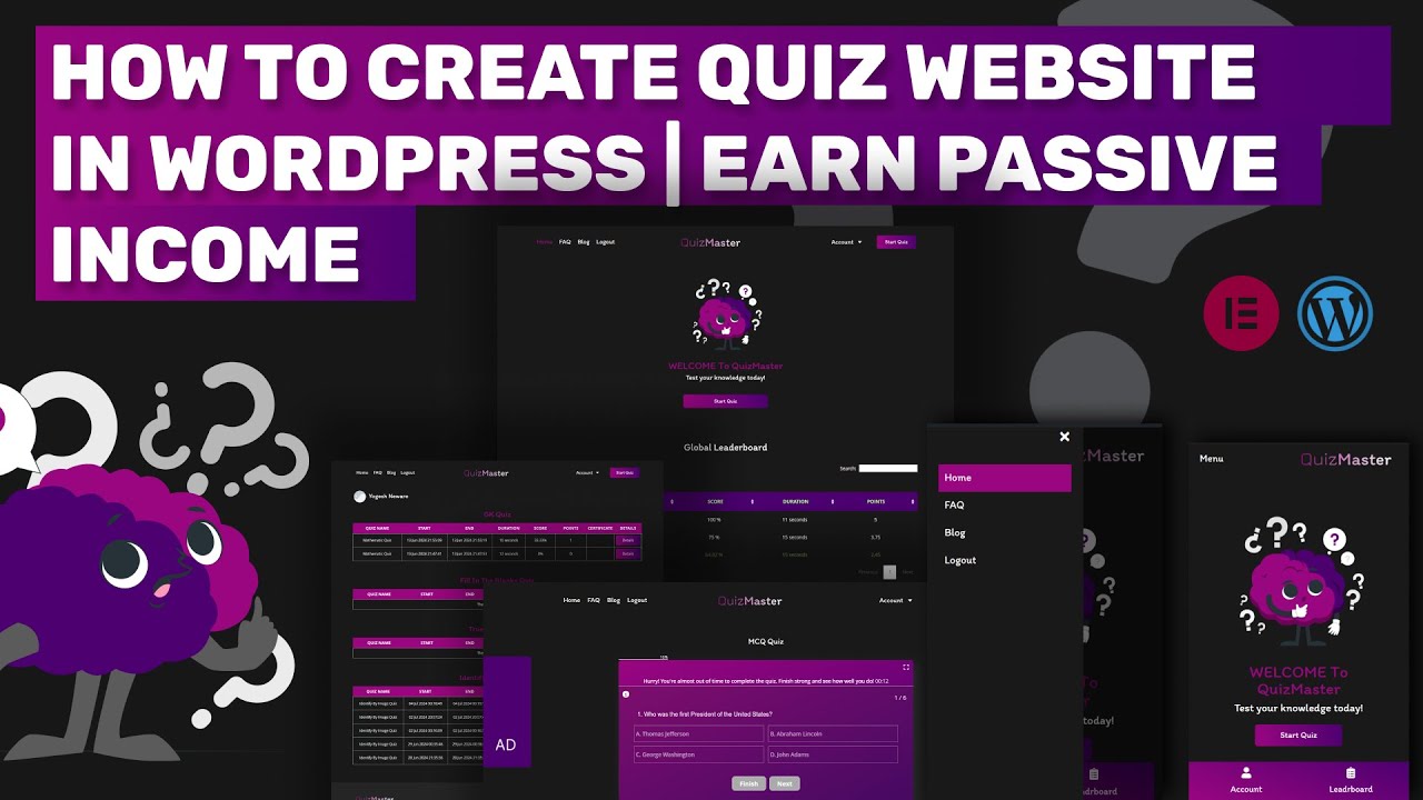 How to Create a Quiz Website In Wordpress | Earn Passive Income | Wordpress tutorial