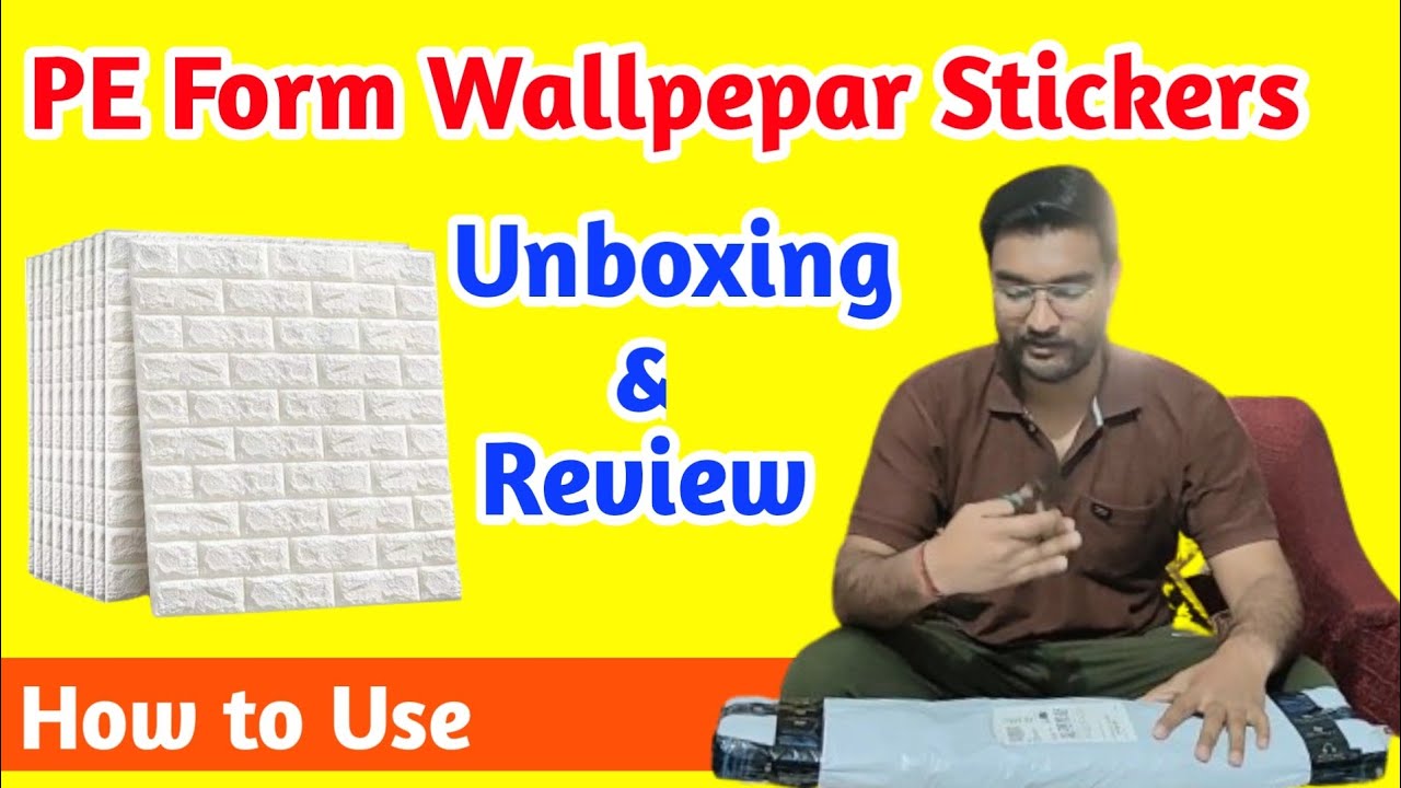 Self-Adhesive PE Foam 3D Wall Panels Wallpaper Sticker Unboxing & Full Review 🔥 | How to apply?