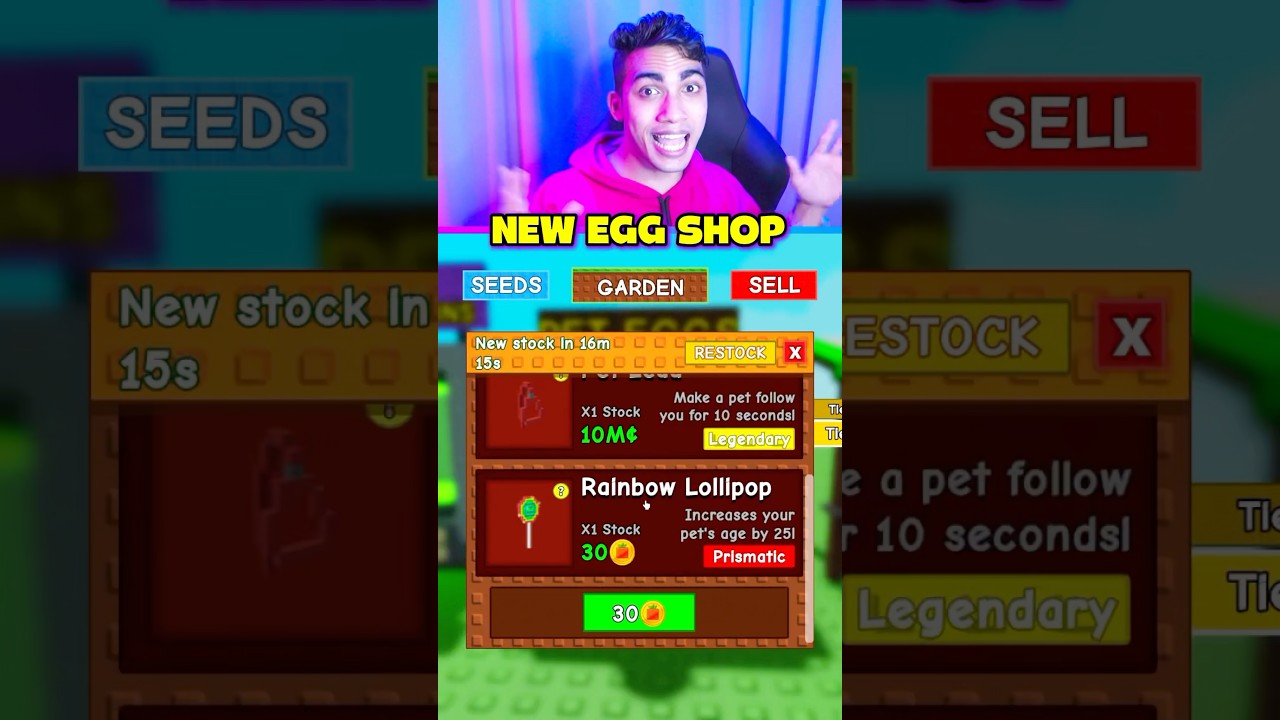 NEW EGG SHOP GROW A GARDEN 😱