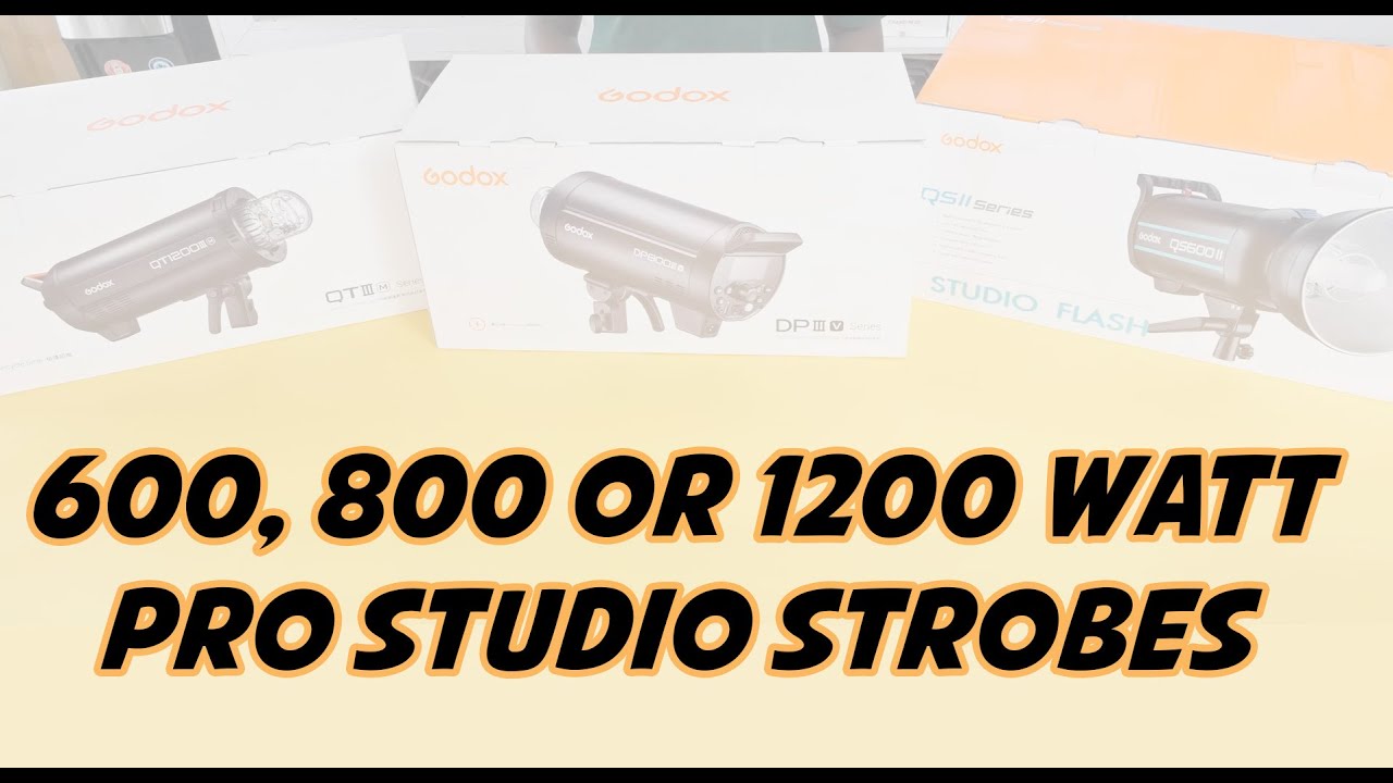 Godox 600W, 800W or 1200W Strobes