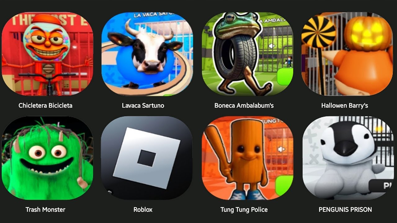 BONECA AMBALABU'S,LOS TUN TUNG,CHICLETEIRA BICICLETERA,ROBLOX,HALLOWEN BARRY'S,TRASH MONSTER...