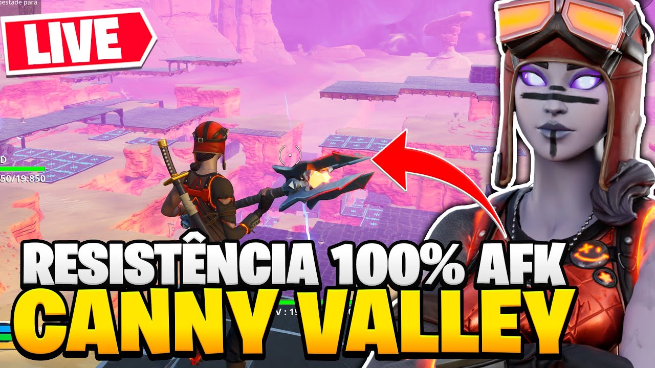 RESISTÊNCIA 100% AFK DE CANNY VALLEY - FORTNITE SALVE O MUNDO