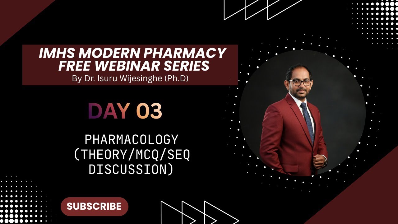 FREE WEBINAR SERIES*✍🏻   *Pharmacology* ✔️