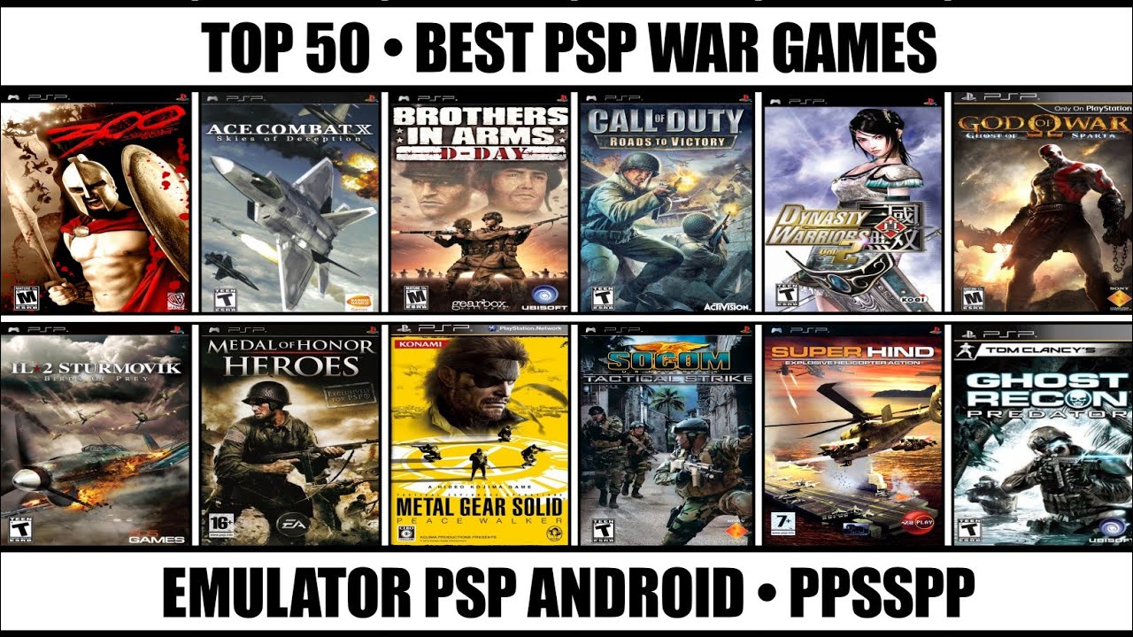 Top 50 Best War Games For PSP | Best PSP Games | Emulator PSP Android