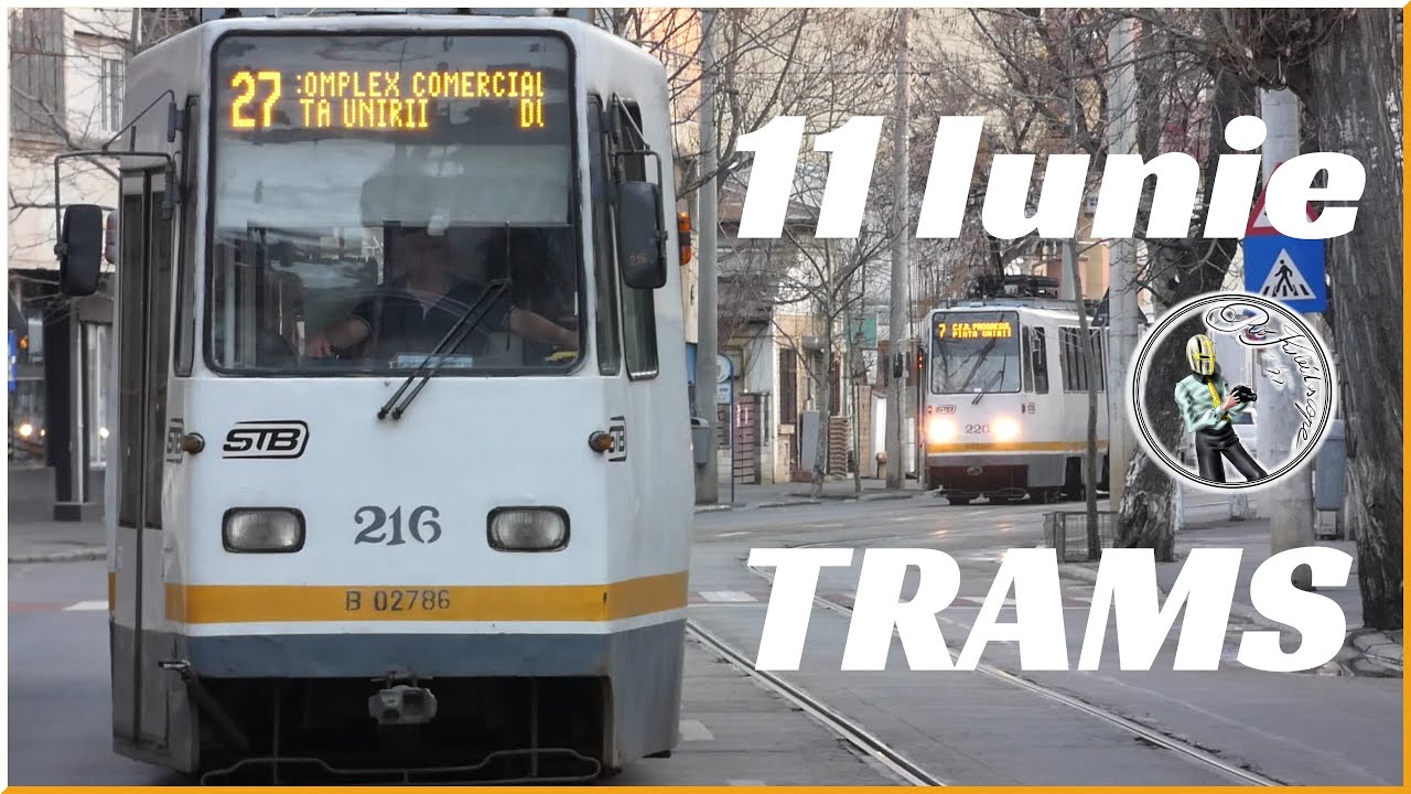 Bucharest Trams at 11 Iunie Street | Tramvaie Bucureștene pe strada  11 iunie.