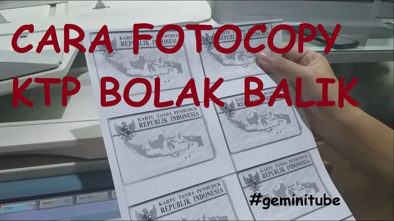 Cara Mudah Fotocopy KTP Bolak Balik || Mesin fotocopy Canon #geminitube