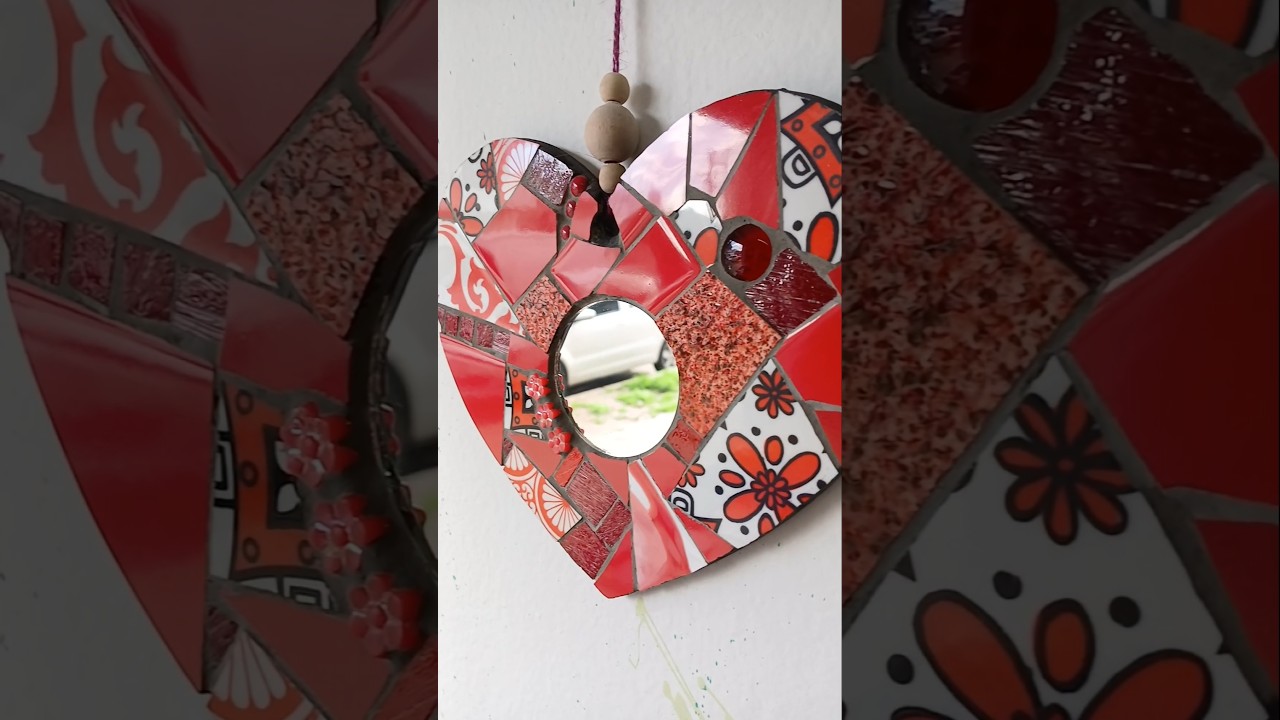 Colgante CORAZ&Oacute;N en Mosaicos ! #mosaico #mosaiquismo #creatividad #arte