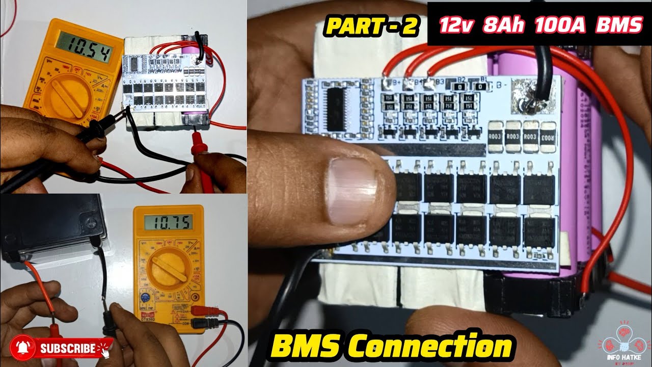 12v lithium Battery kese Banaye Full video Step By Step With 3s 100A BMS Connection 