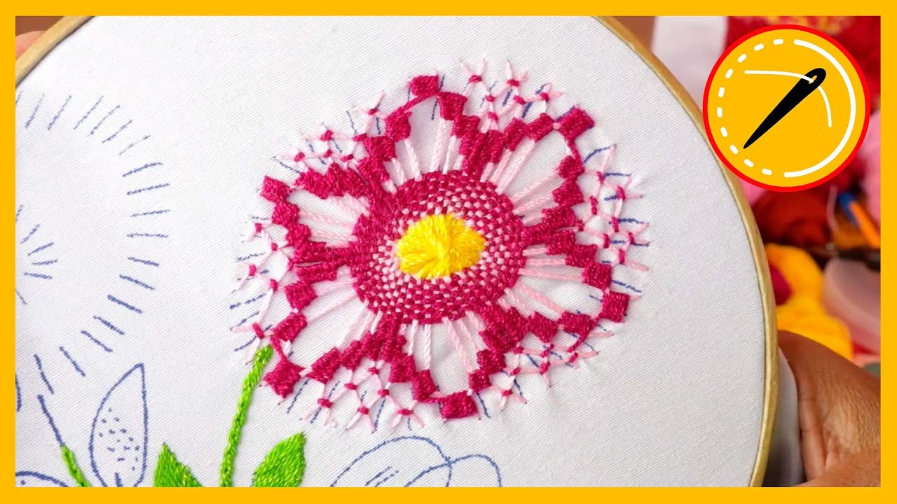 Bordado fácil para FLOR🌺 BORDADOS FACILES 188