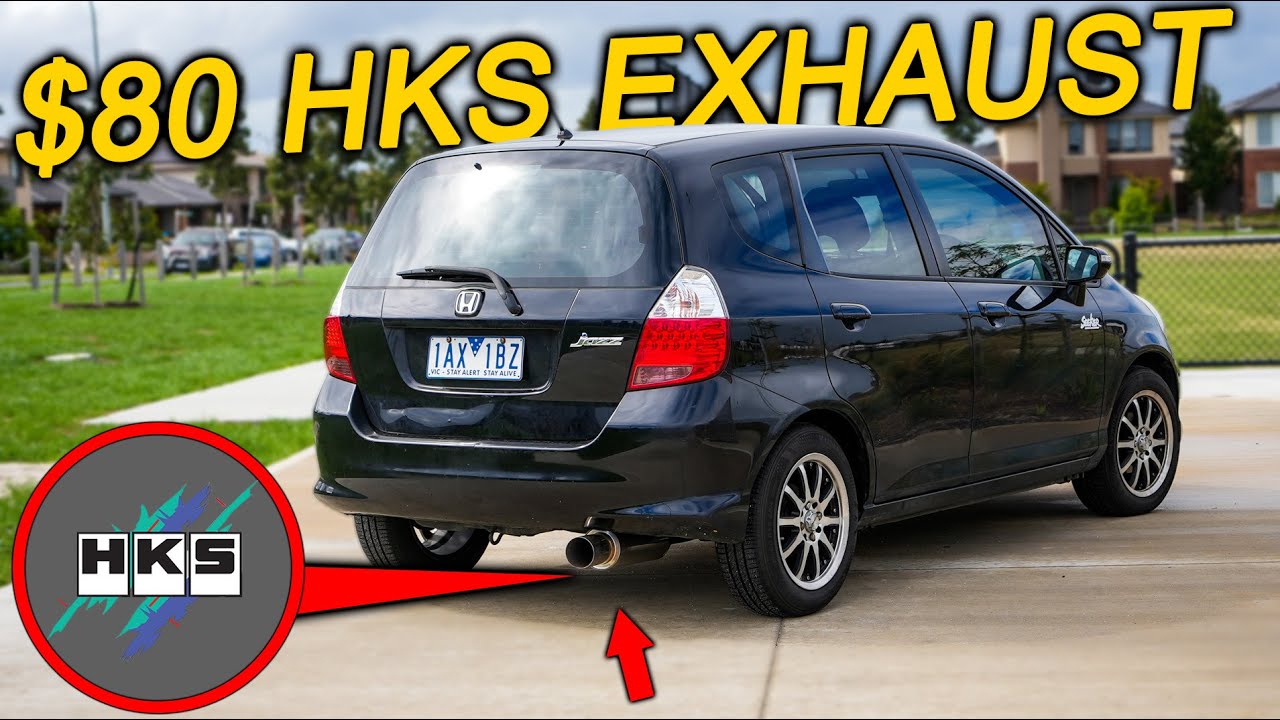 Установка САМОЙ ДЕШЁВОЙ ВЫПУСКНОЙ СИСТЕМЫ HKS ЗА 80 ДОЛЛАРОВ на HONDA JAZZ! | Бюджетная сборка за...