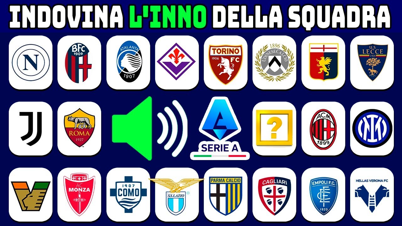 Indovina le squadre della Serie A in base ai loro inni 🎶 | Calcio Quiz ⚽