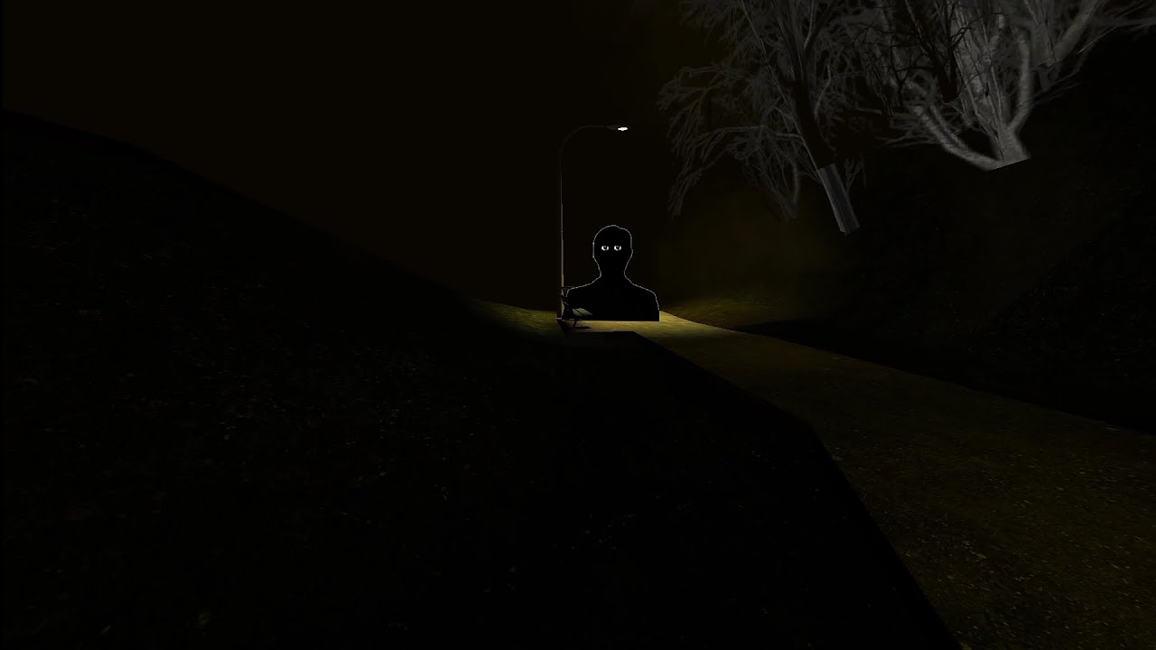 Cursed face chases man horror