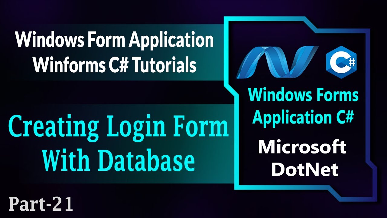 21 | How To Create Login Form With SQL Database In Winforms C# | Windows Forms App C# (Hindi/Urdu)