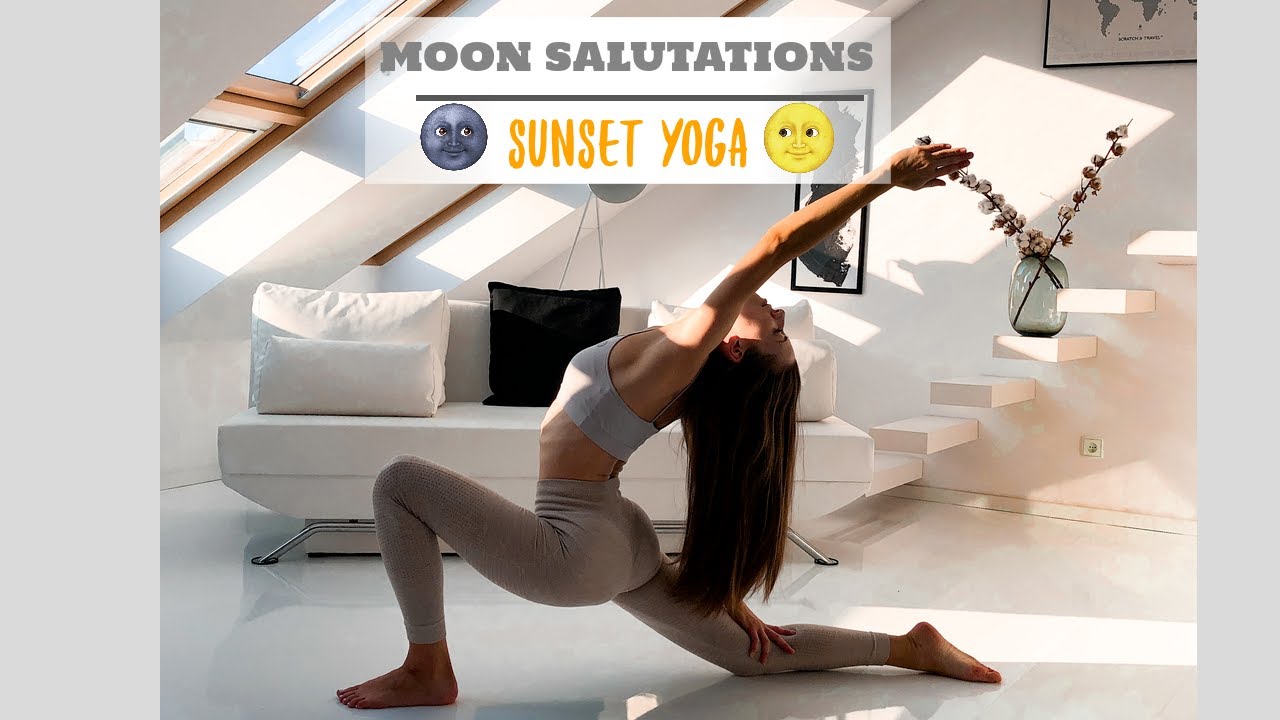 Moon Salutations - Calming  Sunset Yoga Flow I Beginners Friendly