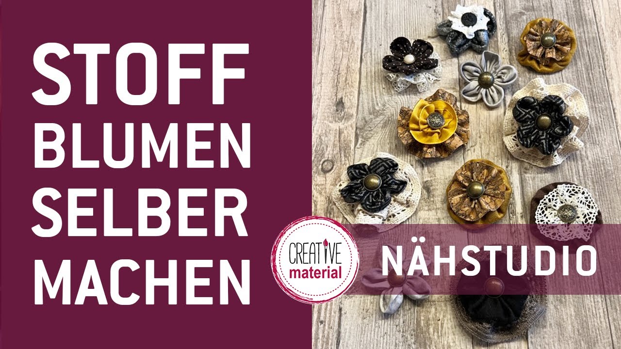 DIY | Nähen | Stoffblumen | Stoffschmuck selber machen