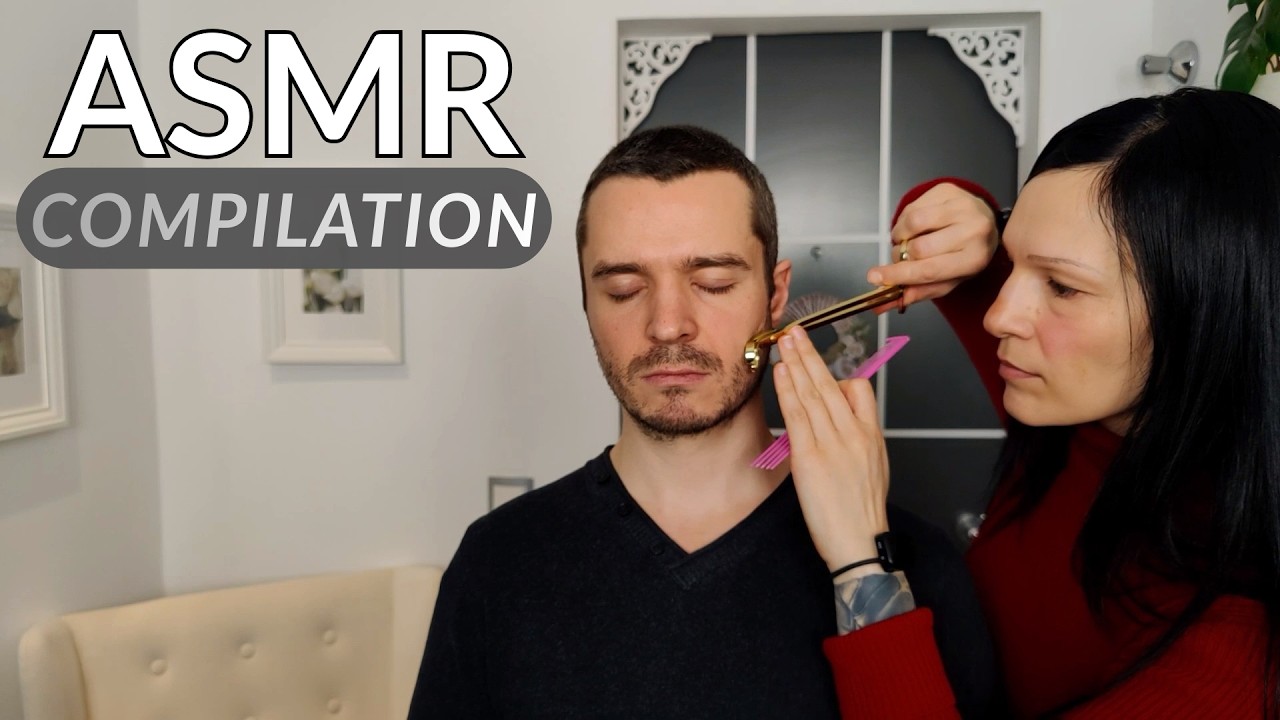 ASMR Compilation - Arm & Body Adjust / Hair & Beard Treatment / Skin Check & Makeup / Physical Exam