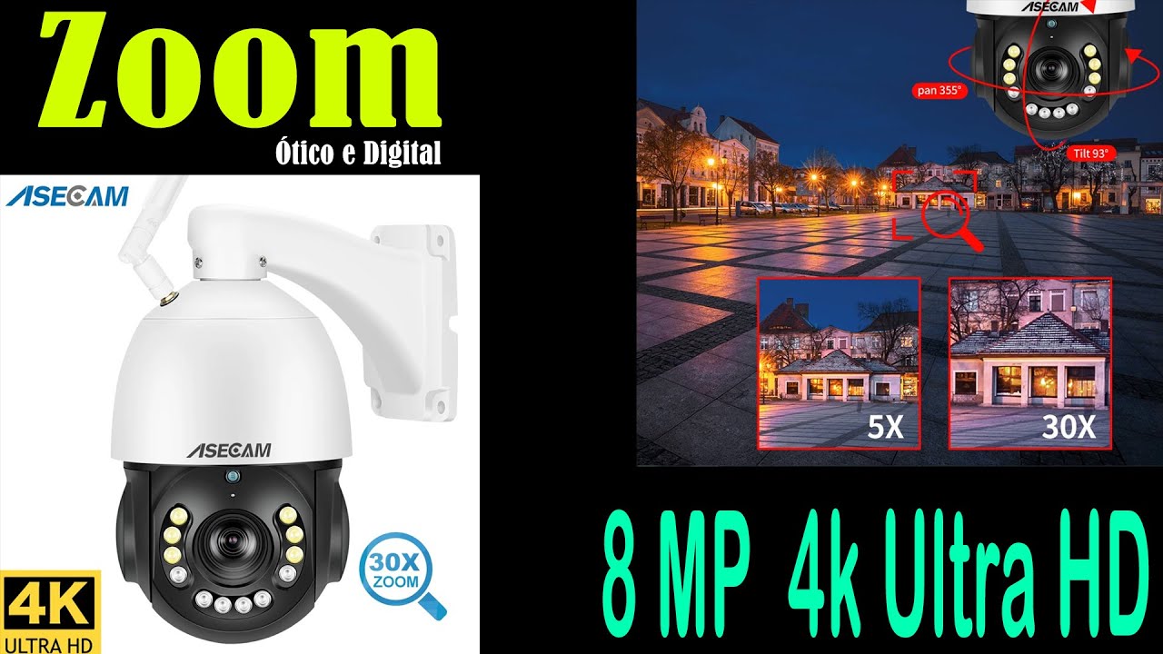 Câmera Ip wi-fi com 30x zoom 4k uma das melhores que já teste até o momento!