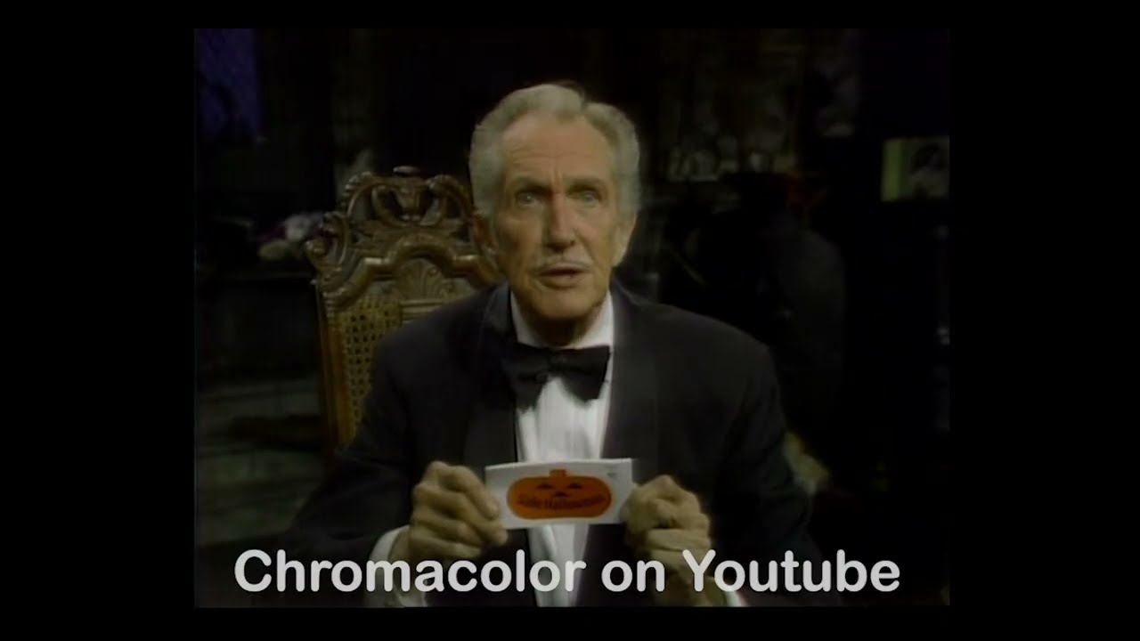 1985 WJW Vincent Price Safe Halloween Coupons Promo
