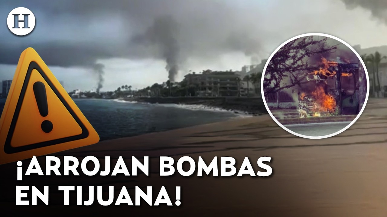 ¡Reacciones violentas en Tijuana! Encapuchados arrojan bombas molotov tras muerte de “El Mencho”