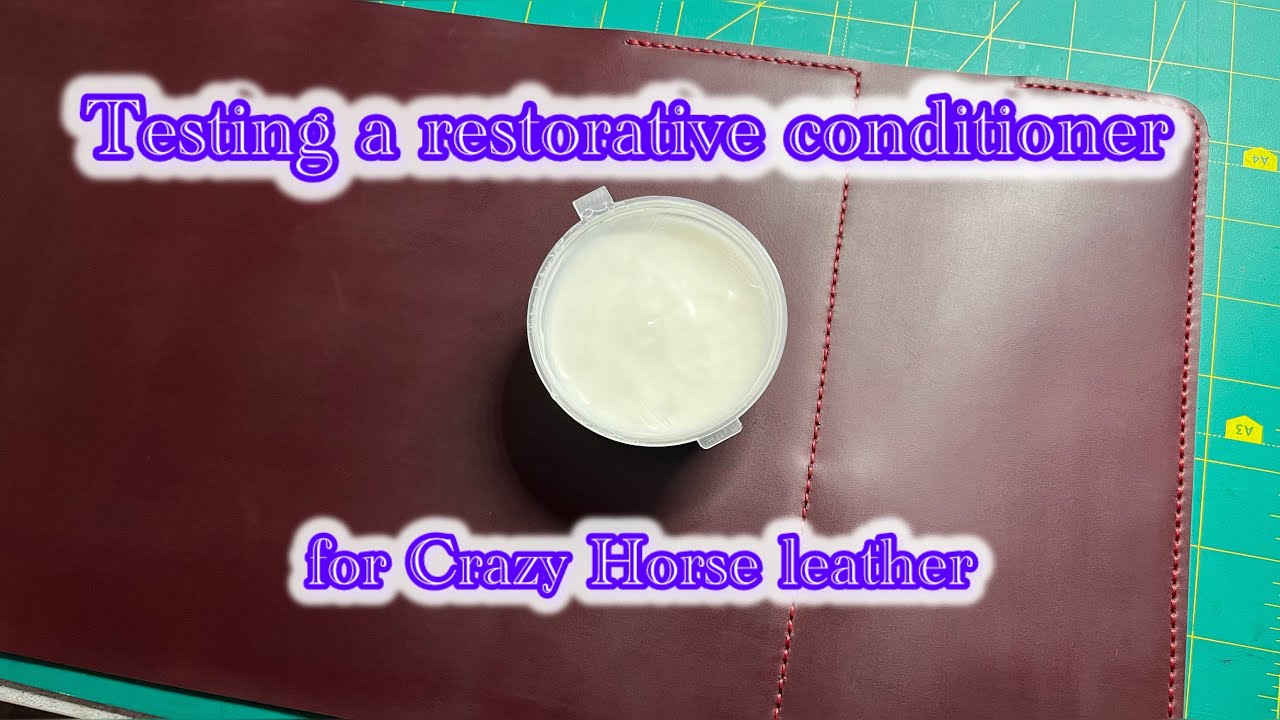 Testing a leather restorer on Crazy Horse leather  | відновлюючий засіб для шкіри @vladcraftstudio 