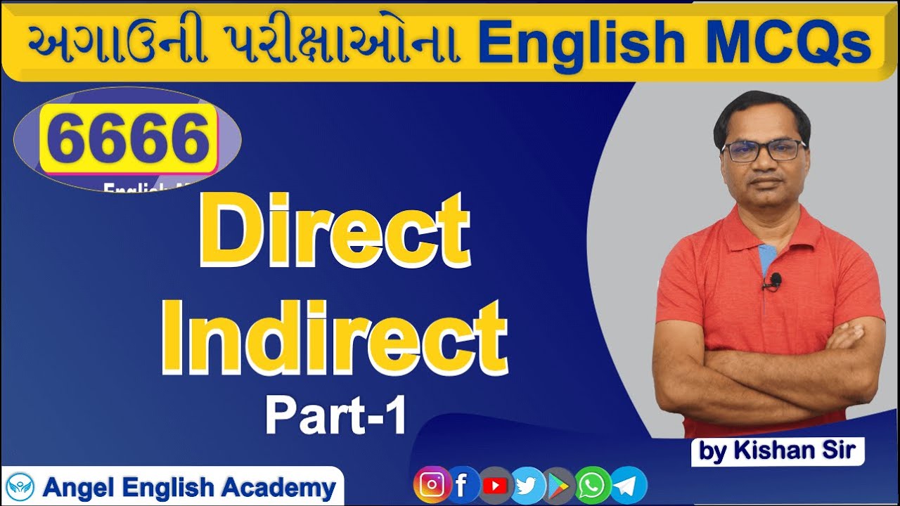 Direct-Indirect | Part-1 | 6666 English MCQs Book માંથી | by Kishan sir | Angel English Academy