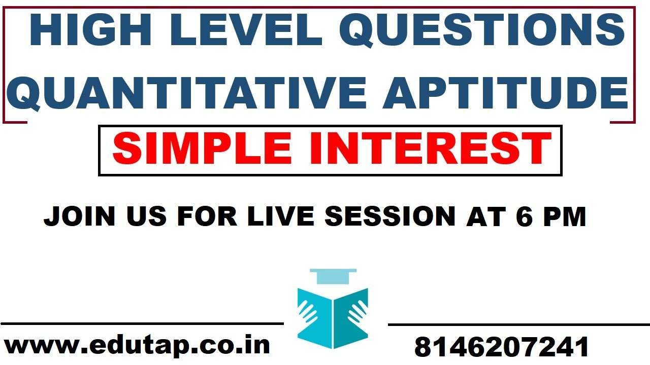 High Level Questions of Simple Interest | Quantitative Aptitude |