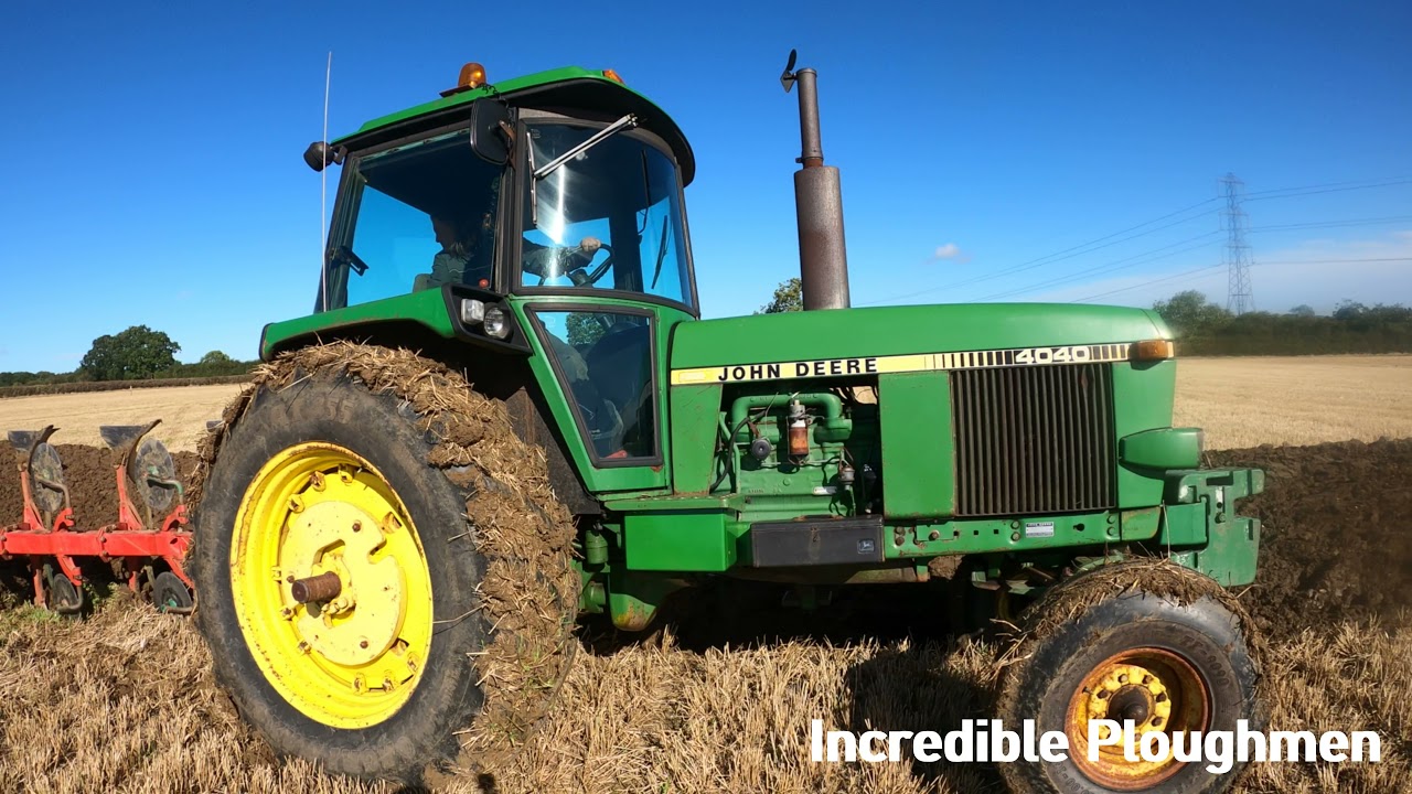 1982 John Deere 4040 6.6 Litre 6-Cyl Diesel Tractor (110HP) With Kverneland Plough