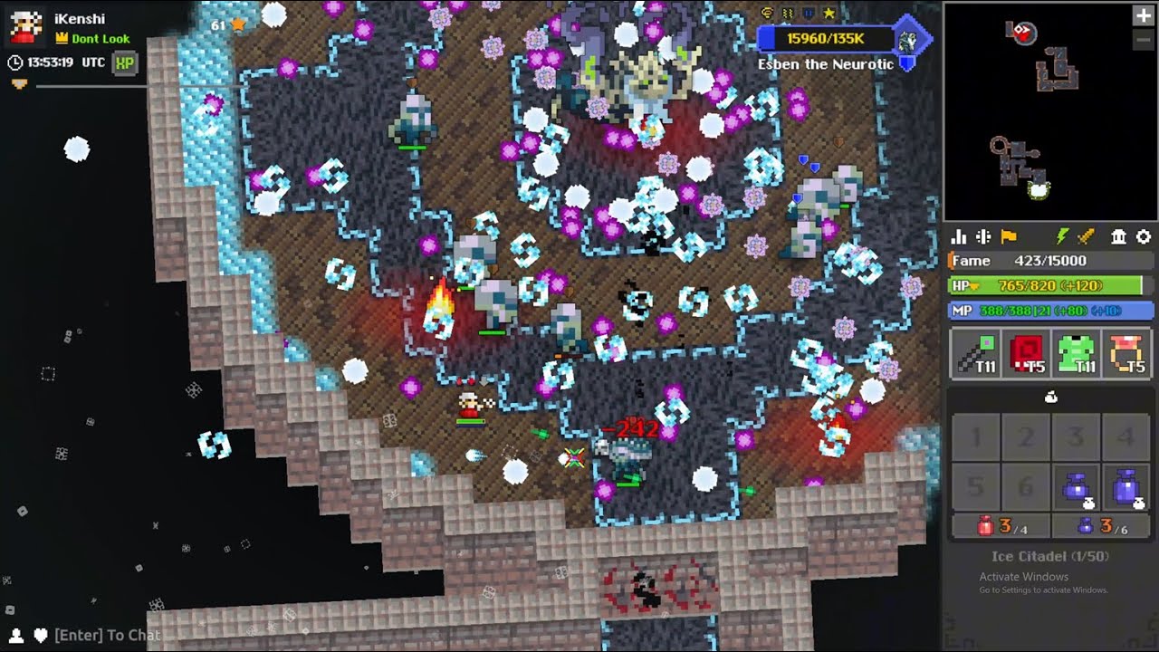 [RotMG] Solo Petless Ice Citadel (Priest)