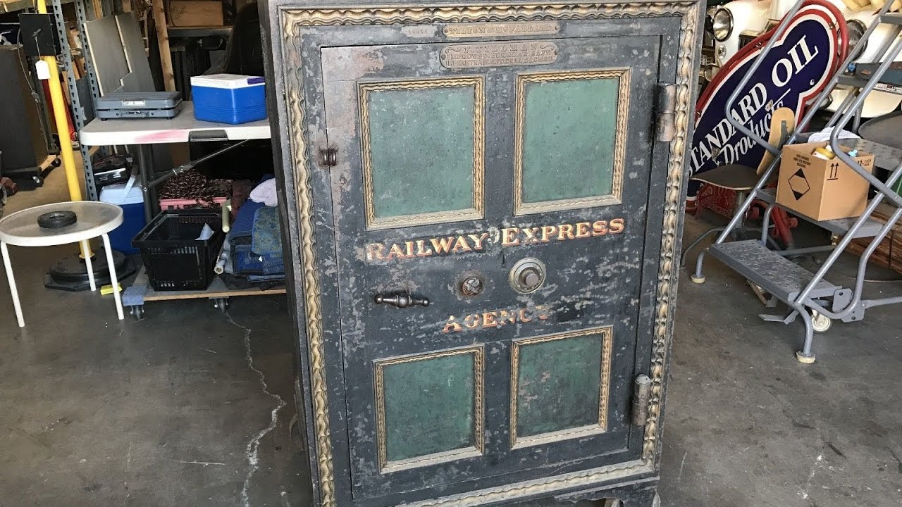 1800's Tilton McFarland Cast Railway Express Iron Safe SOLD