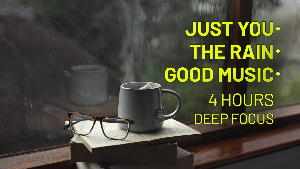 Rainy Cozy Cafe ☕ 4 Hours Lofi Music & Rain Sounds | Study, Relax, Sleep