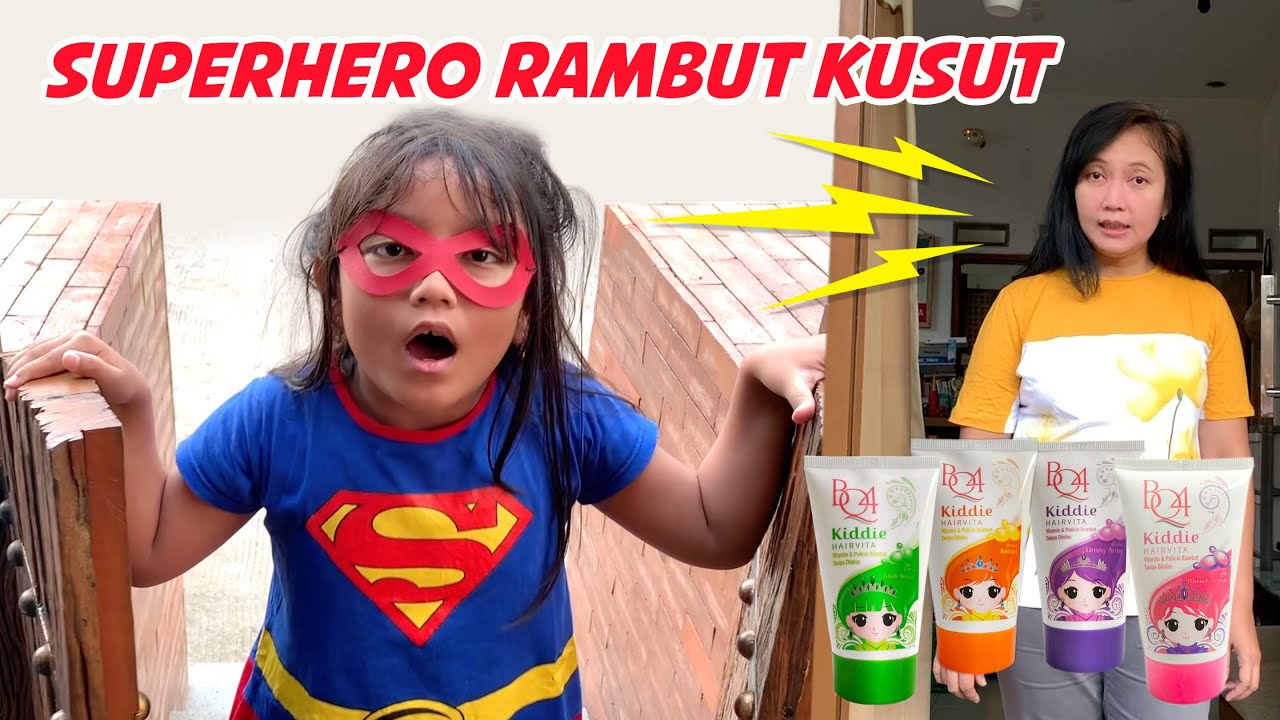 Drama Superhero Rambut Kusut, Pixel Dimarahi Bunda!!! BQ4 Kiddie Hairvita